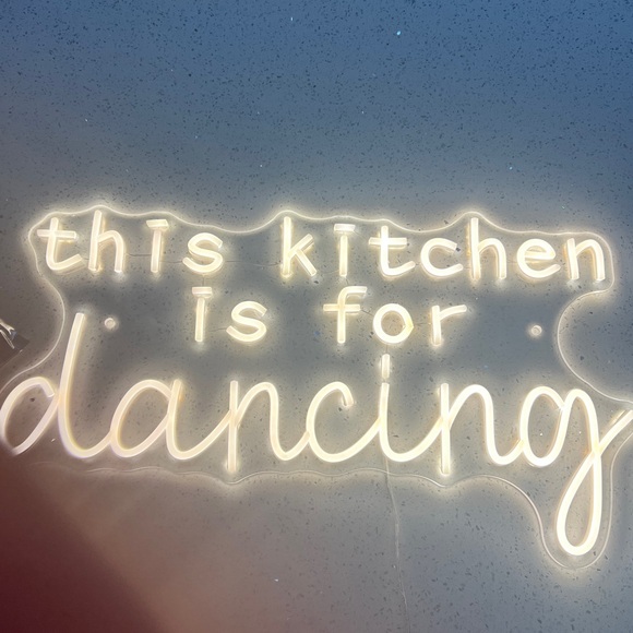 Neon Kitchen Sign - Cream
